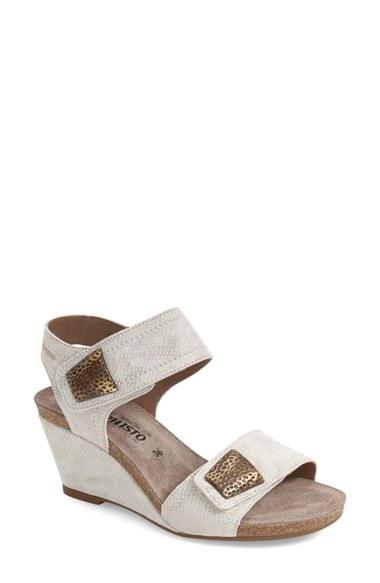 Women's Mephisto 'jackie' Wedge Sandal M - Beige