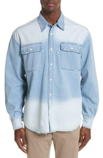 Men's Ovadia & Sons Oversize Distressed Denim Shirt
