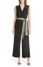 Women's Diane Von Furstenberg Crossover Belted Jumpsuit - Black