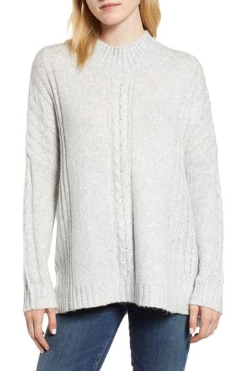 Women's Press Oversize Cable Sweater /x-large - Grey