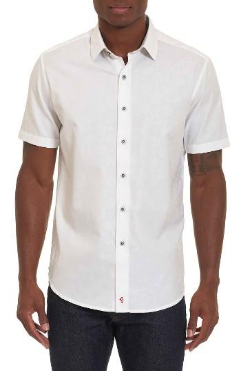 Men's Robert Graham Cullen Fit Sport Shirt, Size Small - White