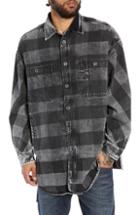 Men's Diesel D-loren Longline Denim Shirt Jacket - Black