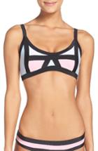 Women's Pilyq Colorblock Bikini Top, Size D - Blue