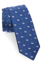 Men's Paul Smith Dog Silk Skinny Tie, Size - Blue