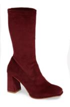 Women's Sbicca Jenice Stretch Corduroy Bootie .5 M - Burgundy