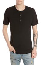 Men's Treasure & Bond Ribbed Henley T-shirt - Black