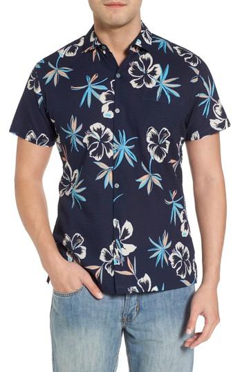 Men's Tori Richard So Fresh Trim Fit Cotton Lawn Sport Shirt - Blue