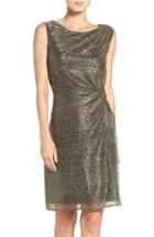 Women's Ellen Tracy Metallic Knit Sheath Dress