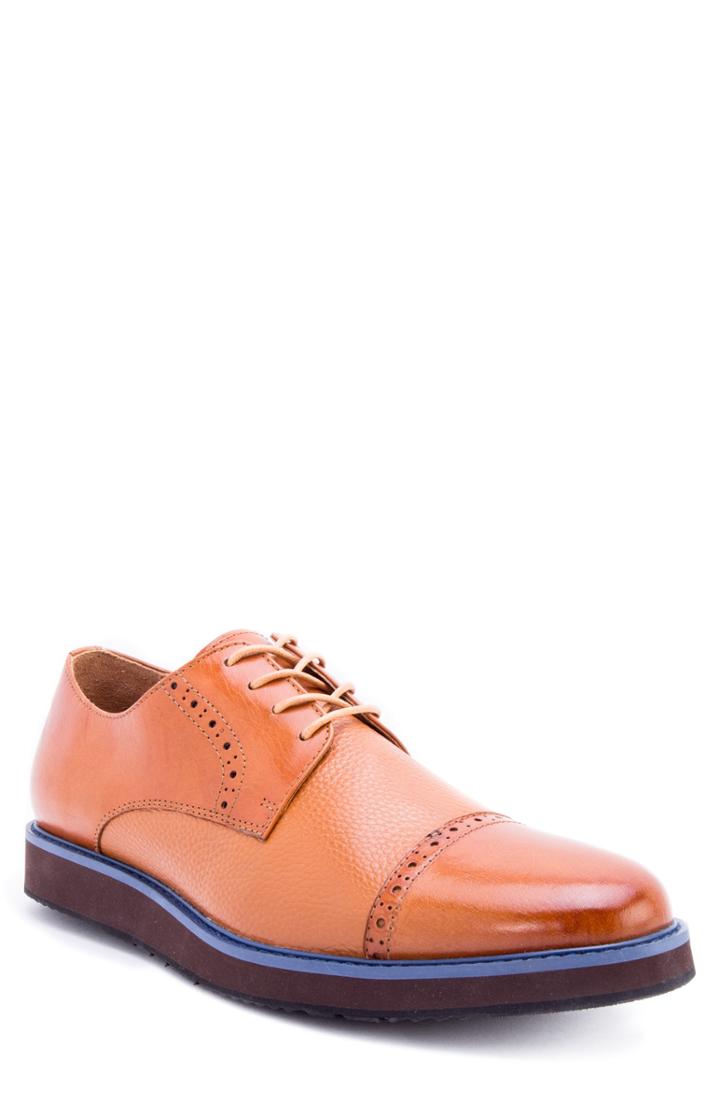 Men's Zanzara Saxe Cap Toe Derby .5 M - Brown