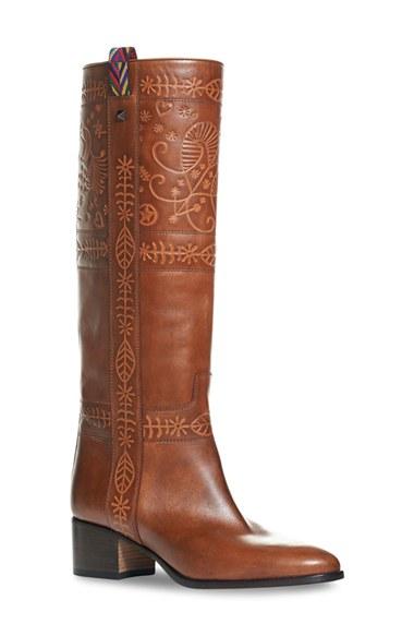 Women's Valentino 'rockstud' Embossed Boot