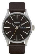 Men's Nixon The Porter Leather Strap Watch, 40mm