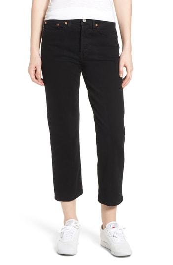 Women's Levi's Wedgie High Waist Straight Jeans X 26 - Black