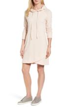 Women's Caslon Off-duty Hooded Sweatshirt Dress - Pink