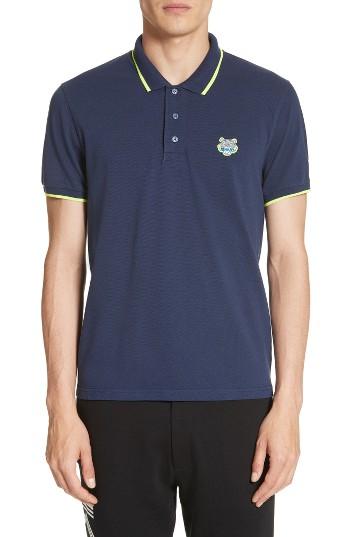 Men's Kenzo Pique Polo - Blue