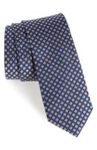 Men's Nordstrom Men's Shop Danbury Geometric Silk Tie, Size - Orange