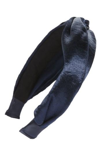 Cara Metallic Twist Knot Headband, Size - Blue