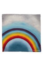 Women's Marc Jacobs Rainbow Square Silk Scarf, Size - Red