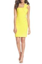 Women's Vince Camuto Laguna One-shoulder Scuba Dress - Yellow