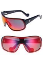 Men's Moncler Sport Aviator 72mm Sunglasses - Matte Red/ Matte Blue
