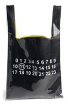 Men's Maison Margiela Pvc & Leather Shopper Bag - Black