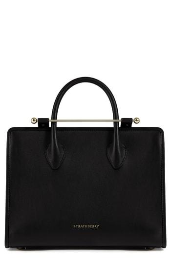Strathberry Midi Leather Tote - Black