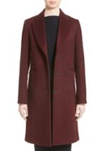 Women's Victoria Beckham Bonded Felt Coat Us / 6 Uk - Burgundy