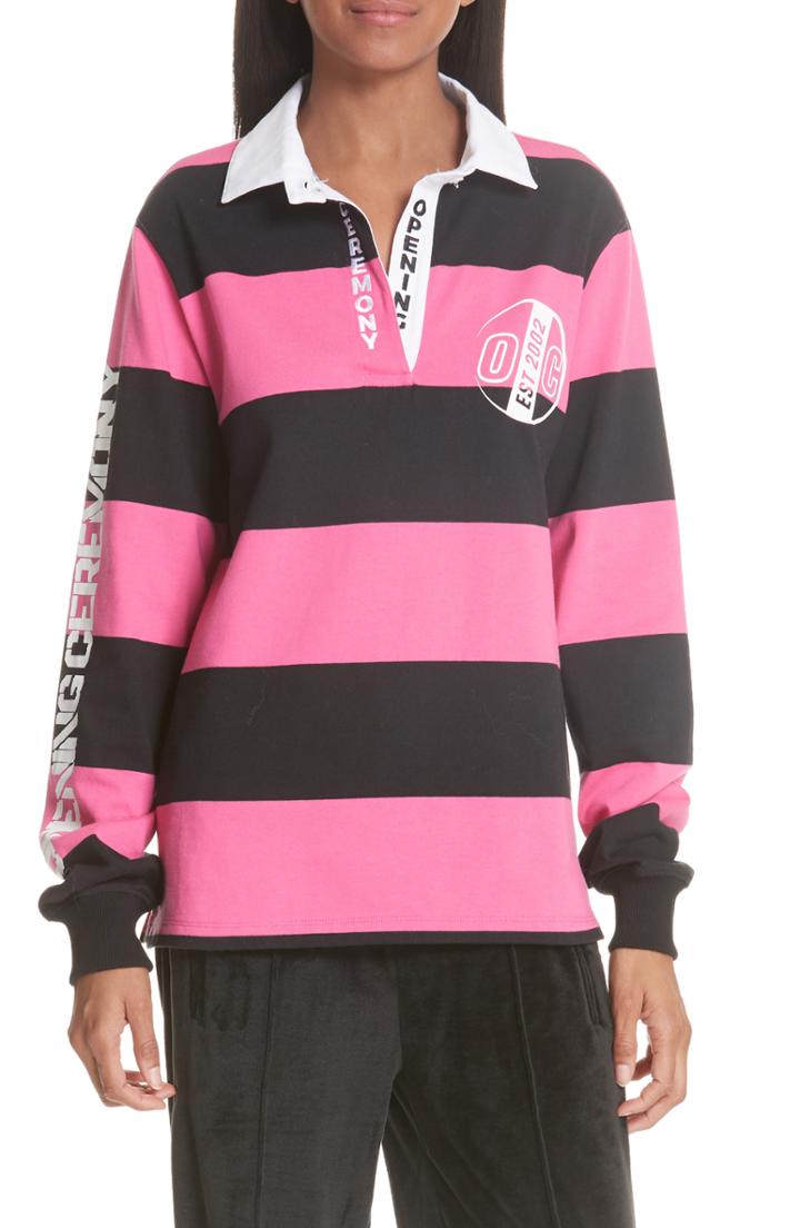 Women's Opening Ceremony Stripe Rugby Top