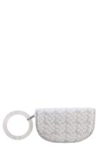 Nina Floral Half Moon Wristlet Bag - Metallic
