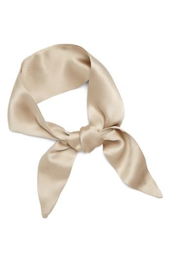 Women's Donni Charm Coco Silk Neckerchief, Size - Beige