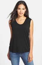 Women's Eileen Fisher Scoop Neck Jersey Tee - Black