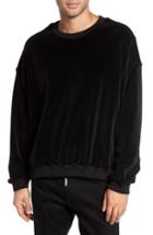 Men's Represent Relaxed Fit Velour Sweater - Black