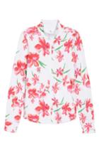 Women's Tommy Bahama Floral Fade Stretch Cotton Zip Jacket - White