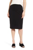 Women's Eileen Fisher Tencel Lyocell Blend Knit Pencil Skirt, Size - Black