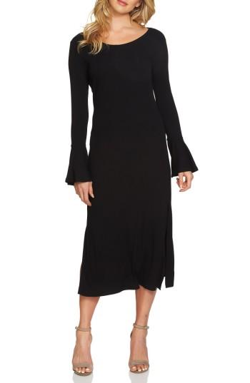 Women's 1.state Bell Sleeve Midi Dress - Black