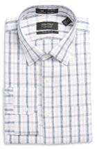 Men's Nordstrom Men's Shop Smartcare(tm) Traditional Fit Check Dress Shirt 32 - Purple