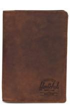 Men's Herschel Supply Co. Raynor Nubuck Leather Passport Holder - Brown