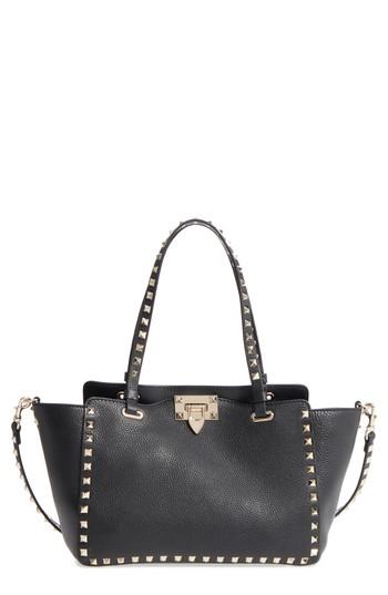 Valentino Garavani Rockstud Leather Tote - Ivory