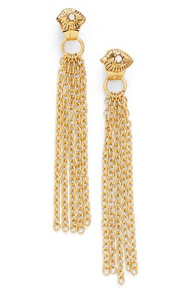 Women's Ettika Crystal Eye Tassel Earrings