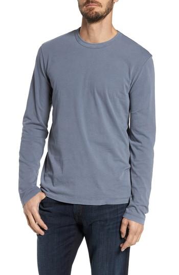 Men's James Perse Long Sleeve Crewneck T-shirt (l) - Grey