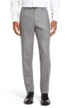 Men's Boss Gaetano Fit Wool Trousers, Size 30r - Grey