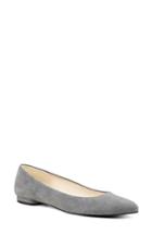 Women's Nine West 'onlee' Pointy Toe Flat .5 M - Grey