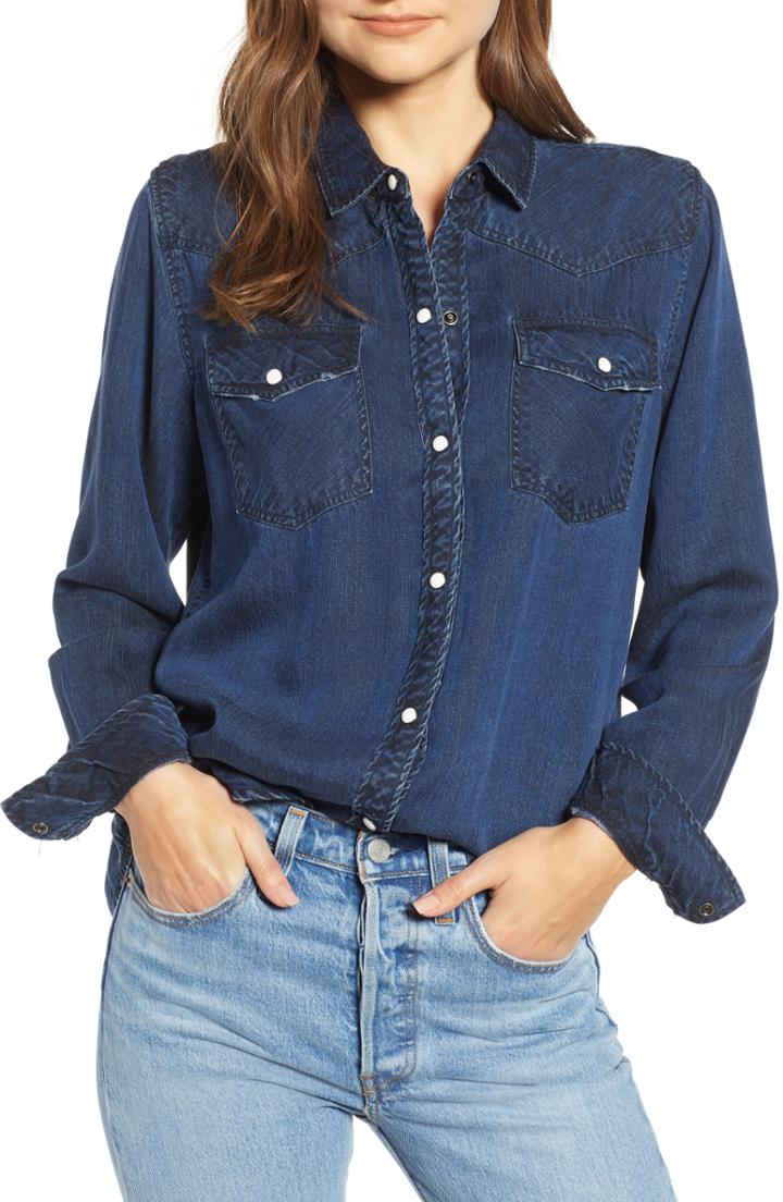 Women's Rails West Button Down Shirt - Blue