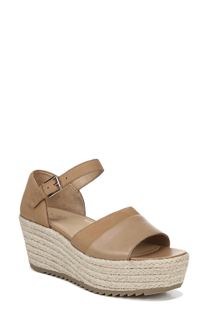 Women's Naturalizer Opal Espadrille Platform Wedge Sandal M - Brown