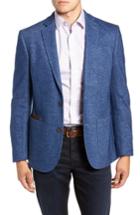 Men's Flynt Regular Fit Knit Wool Blend Sport Coat L - Blue