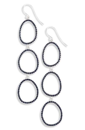 Women's Sole Society Rhinestone Hoop Drop Earrings