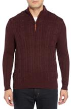 Men's Tommy Bahama Tenorio Cable Knit Zip Sweater - Red