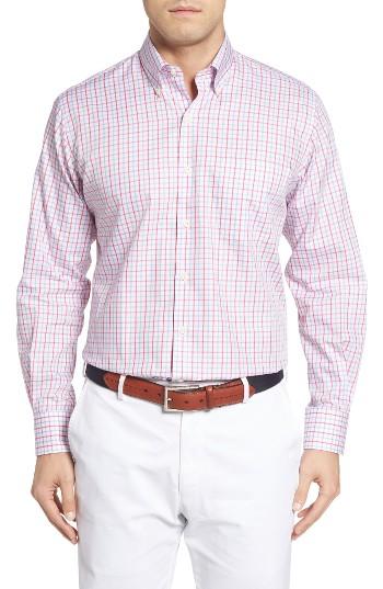 Men's Peter Millar Marina Tattersall Sport Shirt - Pink