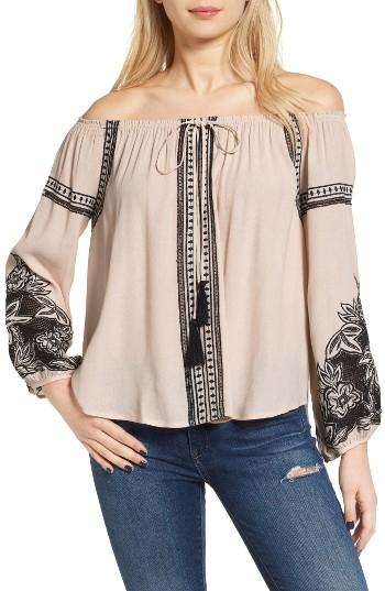 Women's Astr The Label Jessa Off The Shoulder Peasant Top - White