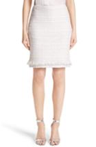 Women's St. John Collection Padmesh Tweed Knit Skirt - White