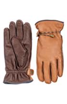 Men's Hestra 'granvik' Leather Gloves - Brown